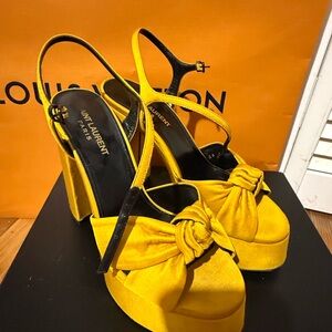 Saint Laurent Bright Yellow Platform Heels